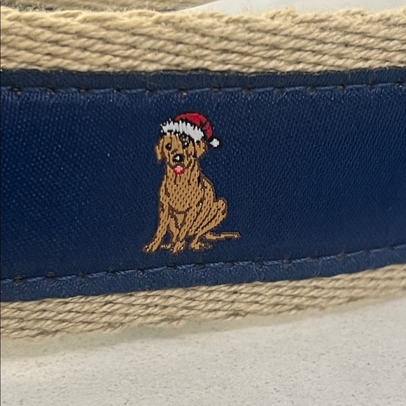 Club Room Men's Blue and Brown Belt with bog with Santa hat size 34-36 - Picture 3 of 9